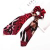 Silk Satin Hair Scrunchies, Hair Scarf with Flower Pattern, Stripe Printed Hair Bobbles for Ponytail Holder (8 Pcs Classic Bandana)
