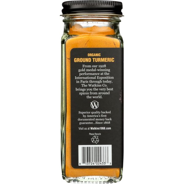 Watkins Organic Turmeric, 2.4 Ounce Jar, 3-Pack