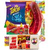 Chamoy Pickle Kit With Blue Takis & Flamin Hot Cheetos-Mexican Candy Gift Box-Tiktok Trend Items-Dulces Mexicanos-(2.4 lbs) 14 Piece Kit by Food Crush