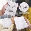 PRASNE Lashing Dental Bibs Disposable Pack of 50, Lash Pillow Cover of Lash Supplies, White 3-Ply Paper Poly Waterproof Towels, 13” x 18”, Black Eyelash Printed