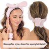 Gnarley Charley Spa Headband Set for Face Washing or Facial Skincare with Wristband Set,Anti-slip Makeup Headband with Ponytail Holder For Girls & Women hair accessories