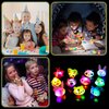 SCIONE 40 Pack Light up Rings Birthday Party Favors for Kids, Goodie Bag Stuffers Glow in the Dark Halloween Party Supplies, Classroom Prizes Cute Animal Treasure Box for Kids