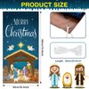 Christmas Nativity Scene Door Cover Merry Christmas Door Banner Backdrop Nativity Banner for Front Door Porch Holidays Decorations, 35 x 71 Inch