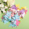4Pcs Easter Hair Bows Clips 4.72 Inch Rabbits Eggs Pattern Hair Clips Easter Hair Accessories for Girls Toddlers Kids Easter Party Supplies