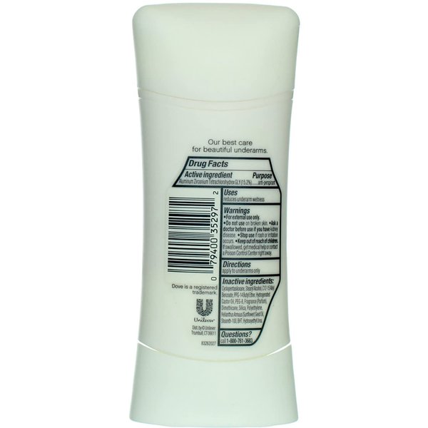 Dove Deodorant 2.6 Ounce Adv Care Anti-Perspirant Cool Essentials Stick, Fresh Cucumber, 2 Pack