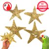 Bonka Bird Toys 3323 Pk4 Natural Huge Vine Stars 6" High by 6" Wide, Parrot Bird Toys, Conure, Amazon, African Grey, and Similar Sized Birds