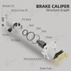 M MATI Rear Brake Caliper Assembly for Polaris ATV Hawkeye 325 400 Sportsman 400 450 500 570 Farmhand 450 1911415