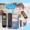 Baby TV Remote Control Toy with Sound and Light, Music Toys for Baby 6-24 Months, Infant Teether Toys, Early Development Toys with 3 Language English/French/Spanish for Toddlers 6 12 18 Month