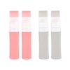 PEUTIER 4-pack of 2.8oz Soft Silicone Hair Root Comb Applicator Bottles for Hair Oil, Hair Dye, Hair Oiling, Scalp Oil Application with Brush (Pink & Grey)
