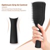 SHINLEA Detangler Hair Brush for Wet & Dry Hair, No Tangle Wave-shaped Soft Bristle Hairbrush for Reduces Breakage, Lightweight Travel Brush Detangling All Hair Types, Black