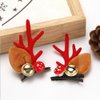 2 Pairs Christmas Hair Clip Red Hair Barrette Christmas Reindeer Hair Clip Bells Antler Pair Clip for Women Christmas Hair Accessories for Christmas Party
