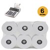 (6 Rolls) 2 1/4 x 150 ft, White, adding machine tape Paper Rolls, Premium One Ply Cash Register/Adding Machine/Calculator Roll Printing Calculator 10 key adding machine tape