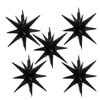 GLASNES 5 Pcs Black Star Balloons Black Starburst Cone Point Star Balloons for Party Supplies Backdrop, Birthday Party, Baby Shower, Opening Ceremony, Wedding Decoration Supplies