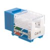 SATMAXIMUM Cat6 45° Angled Keystone Ethernet Wall Jack Punch Down UTP 45-Degree (Easier Termination Than 90-Degree), RJ45 Slim Profile Speed Termination Blue (50)