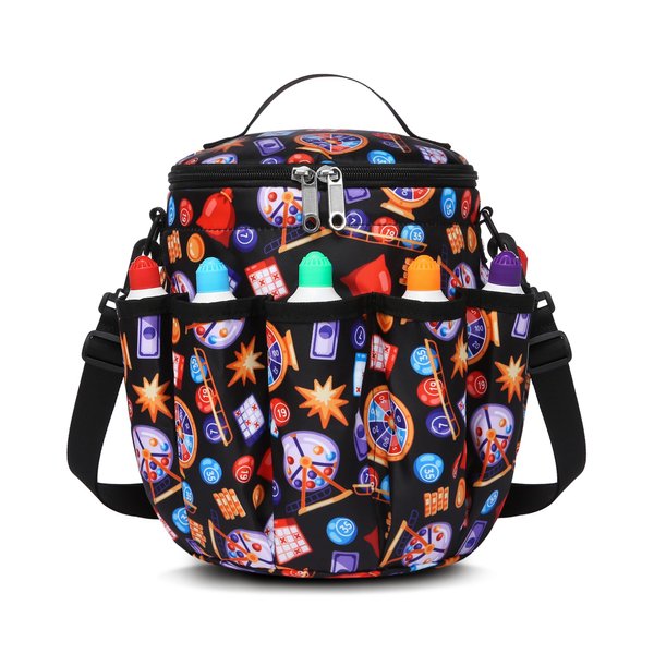 Bingo Bags with Pockets for Bingo Daubers Dabbers Dobbers Dotters Bingo Bag for Casino Bingo Accessories Bingo Dauber Bag for Bingo Game Lovers Bingo Stuff Supply Supplies Bingo Gadgets Juego de Bingo