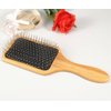 JYHY Keratin Oil Infused Natural Wooden Massage Hair paddle Brush/Beauty SPA Massager Massage Comb/Big Size Hair Detangler Brush Improve Hair Growth,Metal Pins