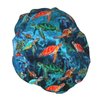 Sea Turtle Shower Cap For Women Adjustable Double Waterproof Layers Bathing Bath Cap Hair Protection Reusable Ladies Spa Salon Shower Hat