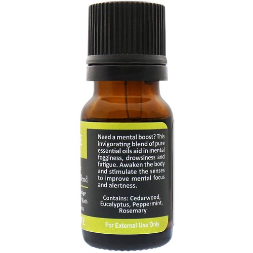 Plantlife Awake Aromatherapy Essential Oil Blend - Straight from The Plant 100% Pure Therapeutic Grade - No Additives or Fillers - Made in California 10 ml