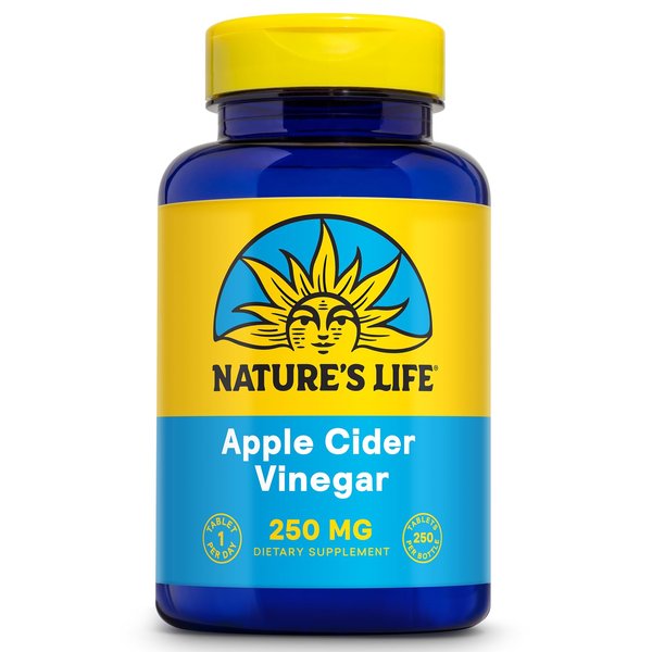 Nature's Life Apple Cider Vinegar 250mg | with 87 mg Acetic Acid (250 VegCaps)