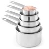 Stainless Steel Measuring Cups And Measuring Spoons 10-Piece Set, 5 Cups And 5 Spoons