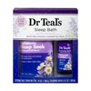 Dr Teal's Melatonin Sleep Soak Epsom Salt Solution and Foaming Bath Gift Set