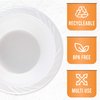 PLASTICPRO 100 Count Disposable 12 ounce White Plastic Soup Bowls