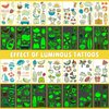 EMOME 650+ Styles Glow Hawaiian Luau Tropical Themed Temporary Tattoos for Kids, Beach Pool Party Supplies Favors Decorations,Waterproof Fake Tattoo Stickers for Girls Boys (56 Sheets)