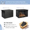 Explore Land 36 inches Dog Crate Cover - Durable Polyester Pet Kennel Cover Universal Fit for Wire Dog Crate (Black)