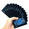 1pc Waterproof Plastic Poker Playing Cards PET Table Games Halloween/Thanksgiving Day (Blue x Silver)