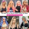 613 Lace Front Wig Human Hair 5x5 Wear and Go Glueless Wigs Human Hair Pre Plucked Pre Cut Blonde Wig Human Hair 613 Straight Wigs Human Hair 180% Density (28inch,5X5 613 Straight Wigs)