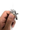 ZHOUMEIWENSP Hair Clip, 2PCS Metal Skull Hair Clips Retro Cross Hairpin with Rhinestone Tassel Punk Duckbill Clips Novelty Hair Style Making