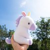 WEIGEDU Adorable Small Star Unicorn Stuffed Animals Plush Toys for Kids Girls Toddler Babies Birthday Bedtime Gift, 9.8 inches Purple and White