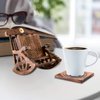 Divit Coasters Wooden for Drinks, Eco-Friendly, Absorbent, Antique Look Handcrafted Coasters (Rocking Chair)
