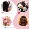 Waydress 6 Pcs Hair Rollers Hair Curlers Double Layer Bangs Hair Curlers Roller Self Grip Hair Roller Hair Curling Styling Tools with Rat Tail Comb, 3 Sizes