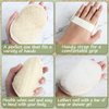 Zittop 2 Pack Loofah Sponge Pads, Natural Luffa and Terry Cloth Exfoliating Loofah Sponge Scrubber Body Glove for Spa, Bathing and Shower