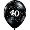 11" 40 Around Onyx Black Latex Balloons (50ct)