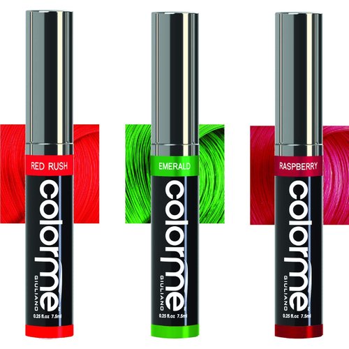 Colorme Temporary Hair Color For Kids Hair Chalk alternative 3PK (Red, Emerald, Raspberry)