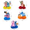 5Pcs Stitch Party Decorations Honeycomb Centerpieces Topper Stitch Birthday Party Supplies Table Decorations for Party Baby Shower Living Dining Room