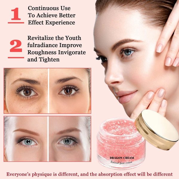 Dragons Blood Cream, Dragons Blood Easy Cream, Retinol Placenta Dragon Blood Face Cream, Firm Anti Wrinkle Cream for Women Skincare, Moisturizer Rejuvenating Cream 2 Pcs