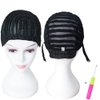 ItsUHair Braided Wig Cap for Wig Making 2Pcs Crochet Wig Caps with Adjustable Strap Combs No Slip Breathable Crochet Cornrown Cap