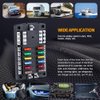 Upgraded 300A 12 Way Blade Fuse Block Fuse Box with 2 Positive Power Inputs Negative Bus, ELECTOP 12 Circuit Fuse Holder ATC/ATO Fuse Block Panel with LED Indicator for 12V/24V Car Truck Boat Marine