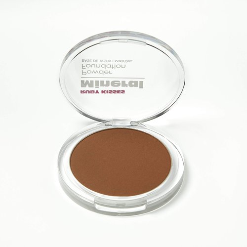 Ruby Kisses Mineral Pressed Powder Foundation, Medium to Full Coverage Natural Finish 0.35 Ounce (Cognac)