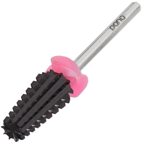 PANA Nail Carbide 5 in 1 Bit - Two Way Rotate use for Both Left and Right Handed - Fast remove Acrylic or Hard Gel - 3/32" Shank - Manicure, Nail Art, Drill Machine (Triple Coarse - 3XC, Black)