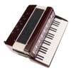 Seawoo Dselvgvu Miniature Accordion with Case Mini Musical Instrument Replica Collectible Miniature Dollhouse Model Home Decoration (Red, 4.06"x3.53"x1.56")