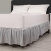 Martex Ruffled Bed Skirt - Easy Fit Lightweight 100% Microfiber Dust Ruffle - Ruffles for Queen Beds - Hotel Quality with 16 inch Tailored Drop - Grey Queen Bed Skirt (Queen, Grey)