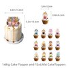 30Pcs Boba Tea Party Decorations Bubble Tea Party Decorations Include Banner- Cake Toppers-12Cupcake Toppers-16Balloons for Kids Birthday Party Supplies