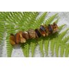 Gold Tiger's Eye Stone French Barrette Hair Clips