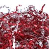 PAPER FAIR 1 LB Metallic Red and Silver Duo Crinkle Cut Paper, Easter Grass Raffia Tissue Paper Filler Shred Strand Craft Bedding Cushion, Christmas, Birthday, Valentines Day for Gift Basket Boxes