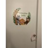 Jungle Animals Custom Name Wall Decal - Baby Safari Animals Series Theme Wall Art Decal - Wall Decal for Nursery Bedroom playroom Decoration (Wide 15"x13" Height)
