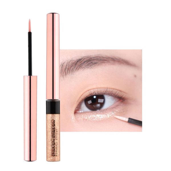 CORINGCO Eye Glitter Makeup Liquid Eyeshadow Sparkle | Shabam Shabam Romantic Glitter Shadow K beauty Makeup Shimmer (#05 Crescent Light)